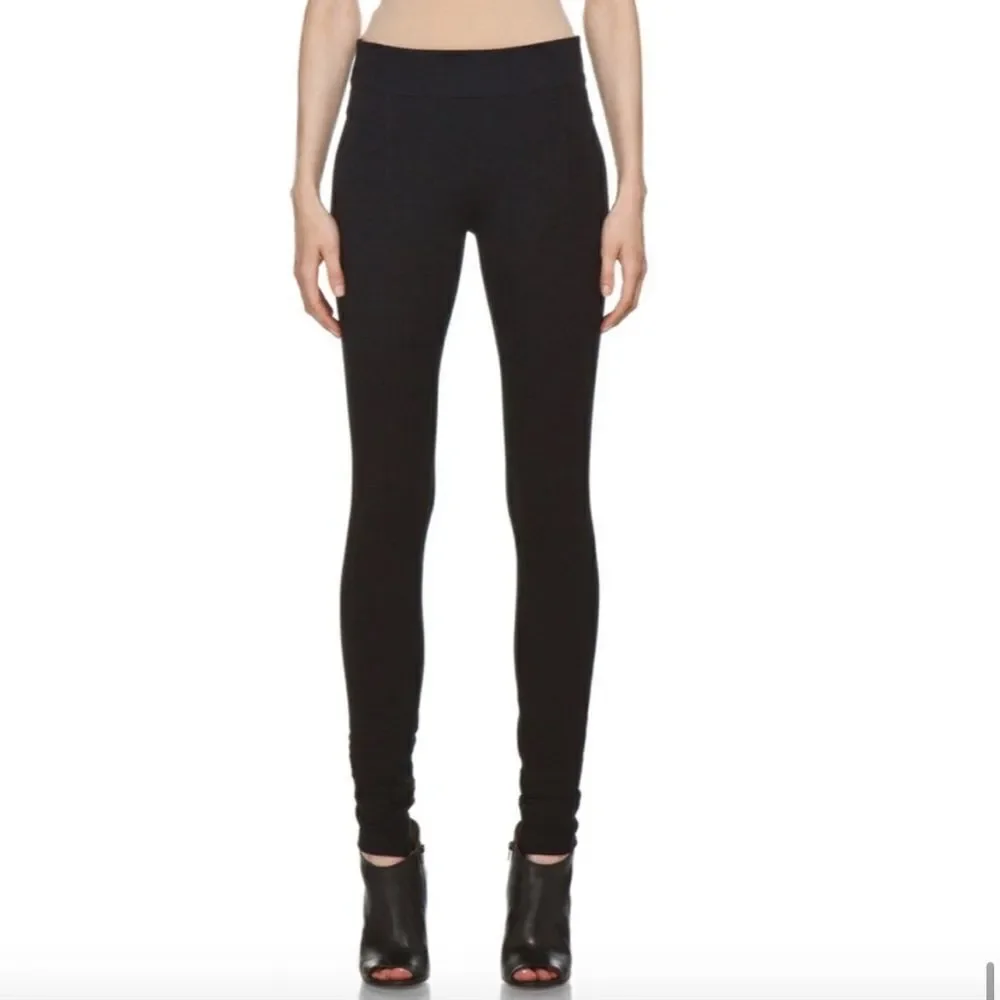 Helmut Lang Cocoon Cotton-Blend Black Legging- Size Small